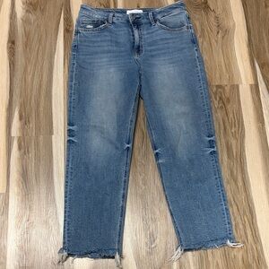 Stylish Blue Cropped Women's Jeans